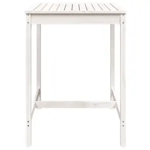 Berkfield Garden Table White 82.5x82.5x110 cm Solid Wood Pine