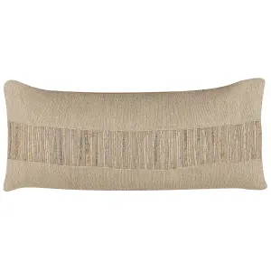 Throw Cushion LUINA Jute 30 x 70 cm Solid Beige