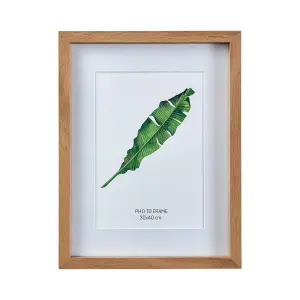 Matt Oak effect Plain Single Picture frame (H)42.6cm x (W)32.6cm