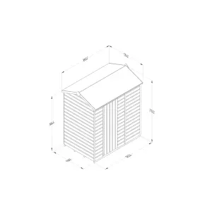 Beckwood 6x4 Reverse Apex Shed - No Windows