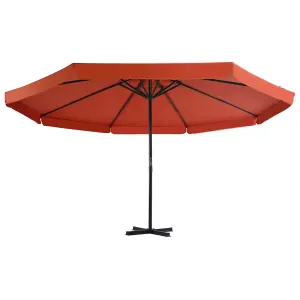 Berkfield Outdoor Umbrella with Portable Base Terracotta