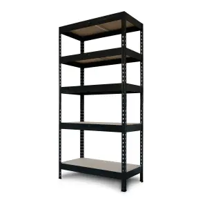 GoodHome Rand 5 shelf HDF & steel Shelving unit (H)1800mm (W)666mm (D)400mm