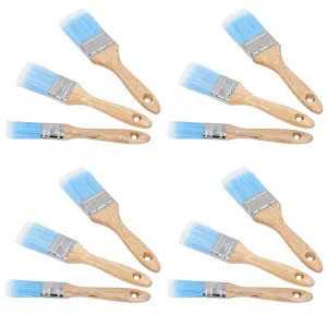 12pc Synthetic Paint Painting Brush Set Decorating Brushes