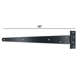 450mm Heavy Duty T Tee Hinges for Doors + Gates with Fixing Screws 8pc