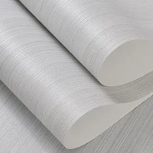 Straight Striped Non Woven Fabric Patterned Grey Wallpaper L 950 cm