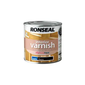 Ronseal Ebony Satin Skirting Wood varnish, 250ml