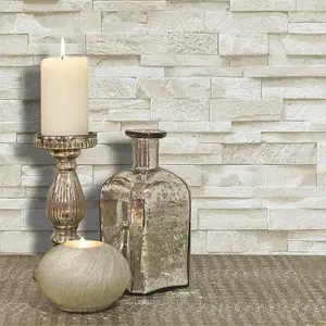 Erismann Brick Effect Beige/ White Wallpaper