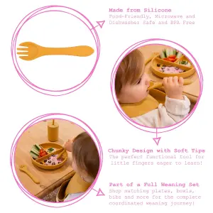 Tiny Dining - Baby Silicone Weaning Fork - Dusty Rose