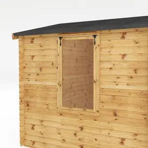 Waltons 2.6m x 3.3m Wooden 19mm Log Cabin Outdoor Garden Room Summerhouse Shed