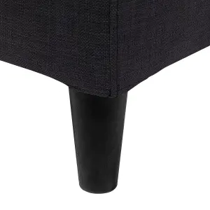 Fabric EU King Size Bed Black FITOU