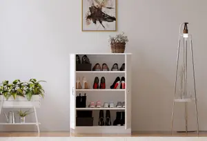 MAISON  White Shoe Cabinet With 2 Doors