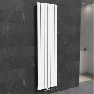 Nes Home 1800 X 410 mm Central Connection Vertical Flat Panel White Designer Radiator