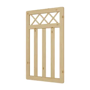 2.5x4 Outdoor Cross Top Garden Wooden Gate Fence Patio Gate