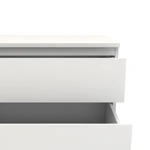 Nova Matt white 3 Drawer Chest of drawers (H)835mm (W)768mm (D)400mm