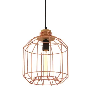 Interiors by Premier Beacan Copper Metal Wire Pendant Light