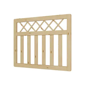 4x3ft Outdoor Cross Top Garden Wooden Gate Fence Patio Gate