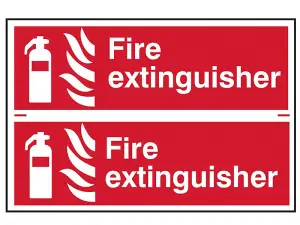 Durable PVC Scan Fire Extinguisher Sign - 300mm x 100mm