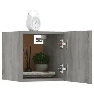 Berkfield Wall Mounted TV Cabinet 4 pcs Grey Sonoma 30.5x30x30 cm