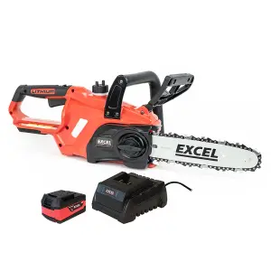 Excel 18V Chainsaw Wood Cutter 245mm with 1 x 5.0Ah Battery & Charger