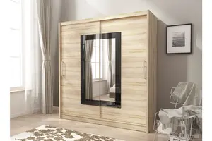 Ben Large Wardrobe with LED Spacious Storage & Ambient Lighting