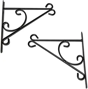 Primrose Curved Design Hanging Basket Bracket Hook for Outdoor Wall 25cm