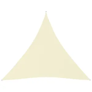 Berkfield Sunshade Sail Oxford Fabric Triangular 4x4x4 m Cream