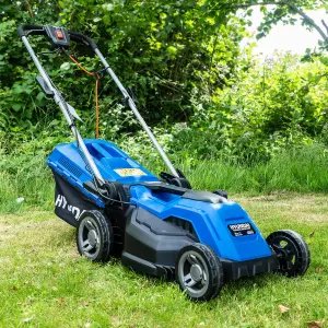 Hyundai 38cm Corded Electric 1600w/230v Roller Mulching Lawnmower HYM3800E