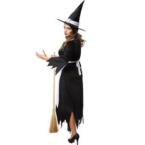 Scary Witch - Halloween fancy dress costume for women - black/white L