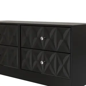 San Jose Ready assembled Black 4 Drawer Bed box (H)521mm (W)1146mm (D)395mm