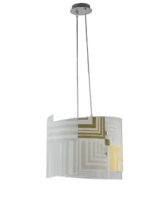 Luminosa SEVENTY 2 Light Pendant Ceiling Light White 45x33cm