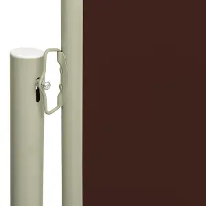 Berkfield Patio Retractable Side Awning 200x600 cm Brown