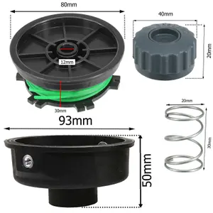 SPARES2GO Line Spool Head compatible with Challenge Xtreme CX-PT 2538 CX PT2538 Strimmer Trimmer