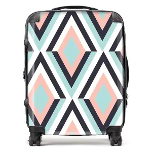 Coloured Abstract Pattern Suitcase - Large