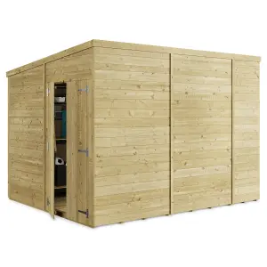 BillyOh Switch Tongue and Groove Pent Wooden Shed - 10x8 Windowless - 15mm Thickness