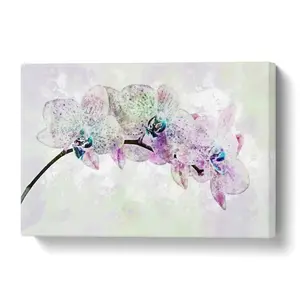 Colourful Orchids - Wrapped Canvas Painting 91.4 cm H x 61 cm W