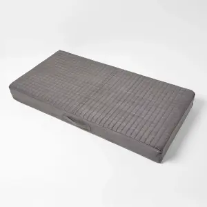 Homescapes Grey Suede Orthopaedic Foam 2 Seater Booster Cushion