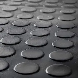 Rubber Flooring Matting - 1m x 6m x 3mm - Coin Pattern - Workshop Garage Shed Van Non-Slip