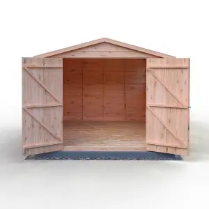 Shire 10x8 Overlap Double Door Apex Shed No windows