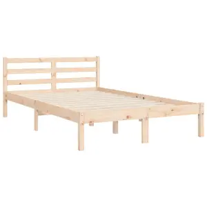 Berkfield Bed Frame with Headboard 120x200 cm Solid Wood