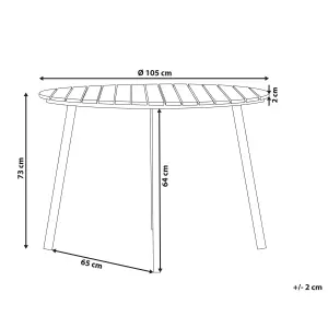 Garden Table Synthetic Material Light Wood CAVOLI