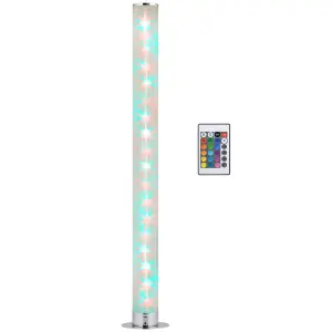 HOMCOM RGB Floor Lamps LED Corner Lamp with Remote Control Mood Lighting