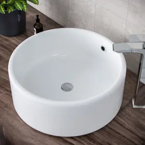 Nes Home 420mm Cloakroom Stand Alone Round Counter Top Basin Sink Bowl