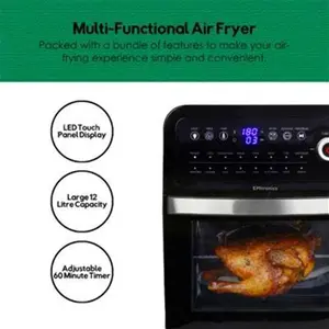 Emtronics 12L Air Fryer Oven Combi Digital With Timer - Black