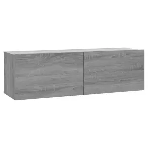 Berkfield Wall-mounted TV Cabinet Set Grey Sonoma Engineered Wood