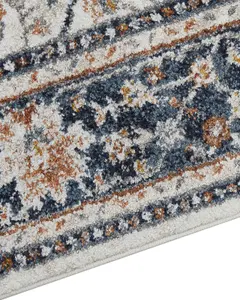 Runner Rug 80 x 300 cm Beige and Blue ARATES