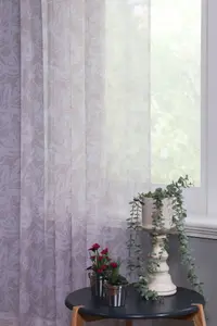 Home Curtains Dixie Voile Single Slot top Panel 59w x 72d" (150x183cm) Natural