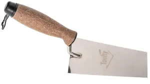 Toolty Bucket Trowel with Cork Handle 140mm Stainless Steel for Scooping and Scraping Mortar Cement Plaster Masonry Brickwork