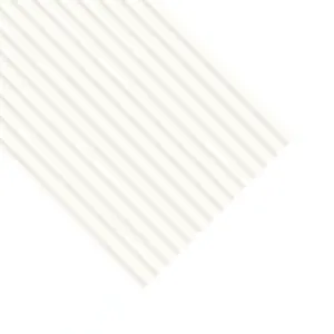 Hopi White Gloss Fluted 3D Décor Textured Ceramic Indoor Wall tile, Pack of 7, (L)598mm (W)298mm