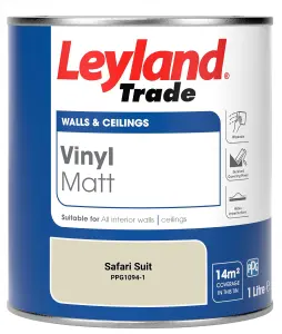 Leyland Trade Vinyl Matt Walls & Ceilings Emulsion Paint Safari Suit (PPG1094-1) 1L