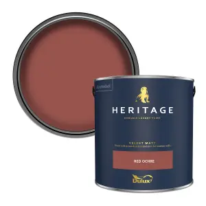 Dulux Trade Heritage Red Ochre Velvet matt Wall paint, 2.5L